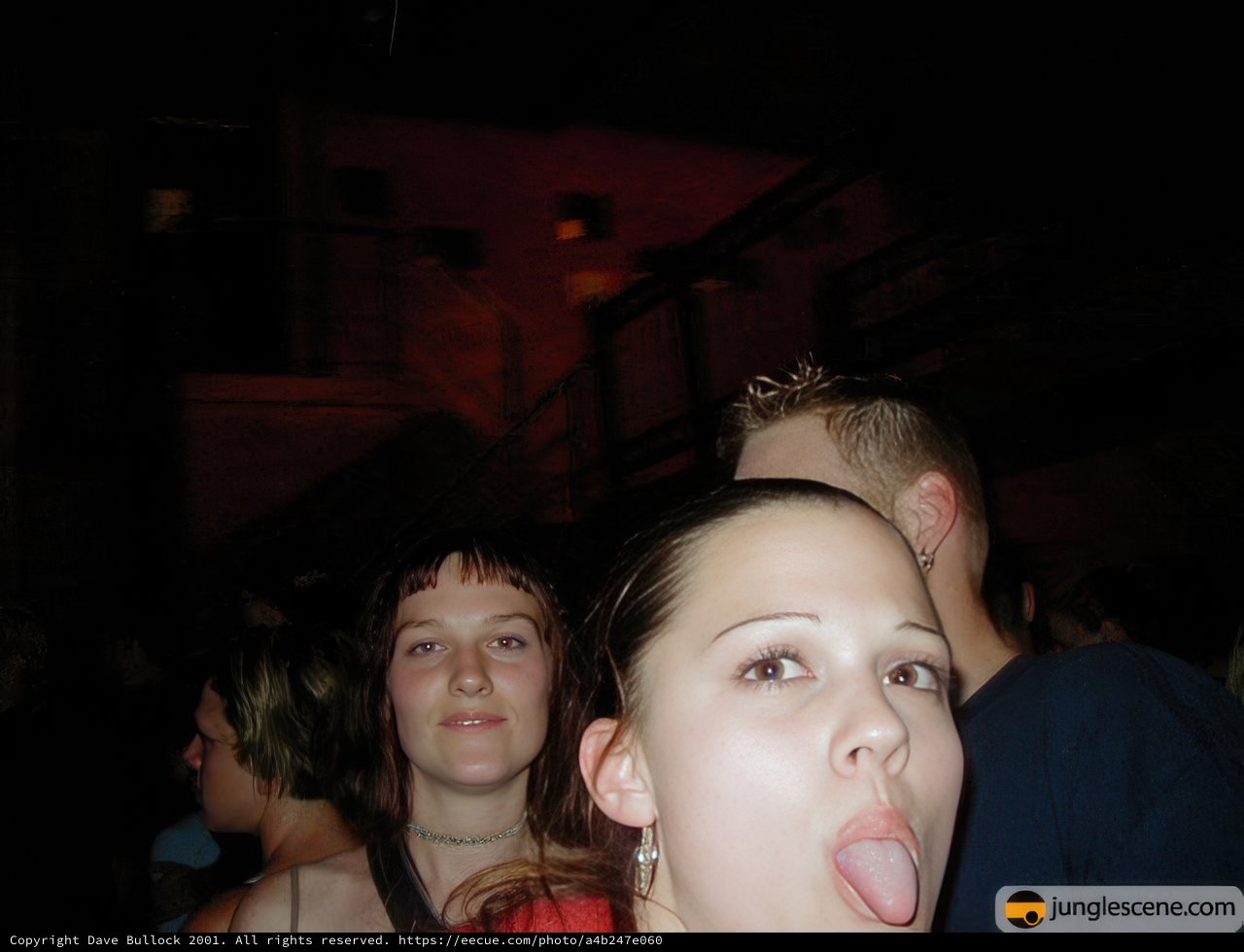 Playful moment at the night club