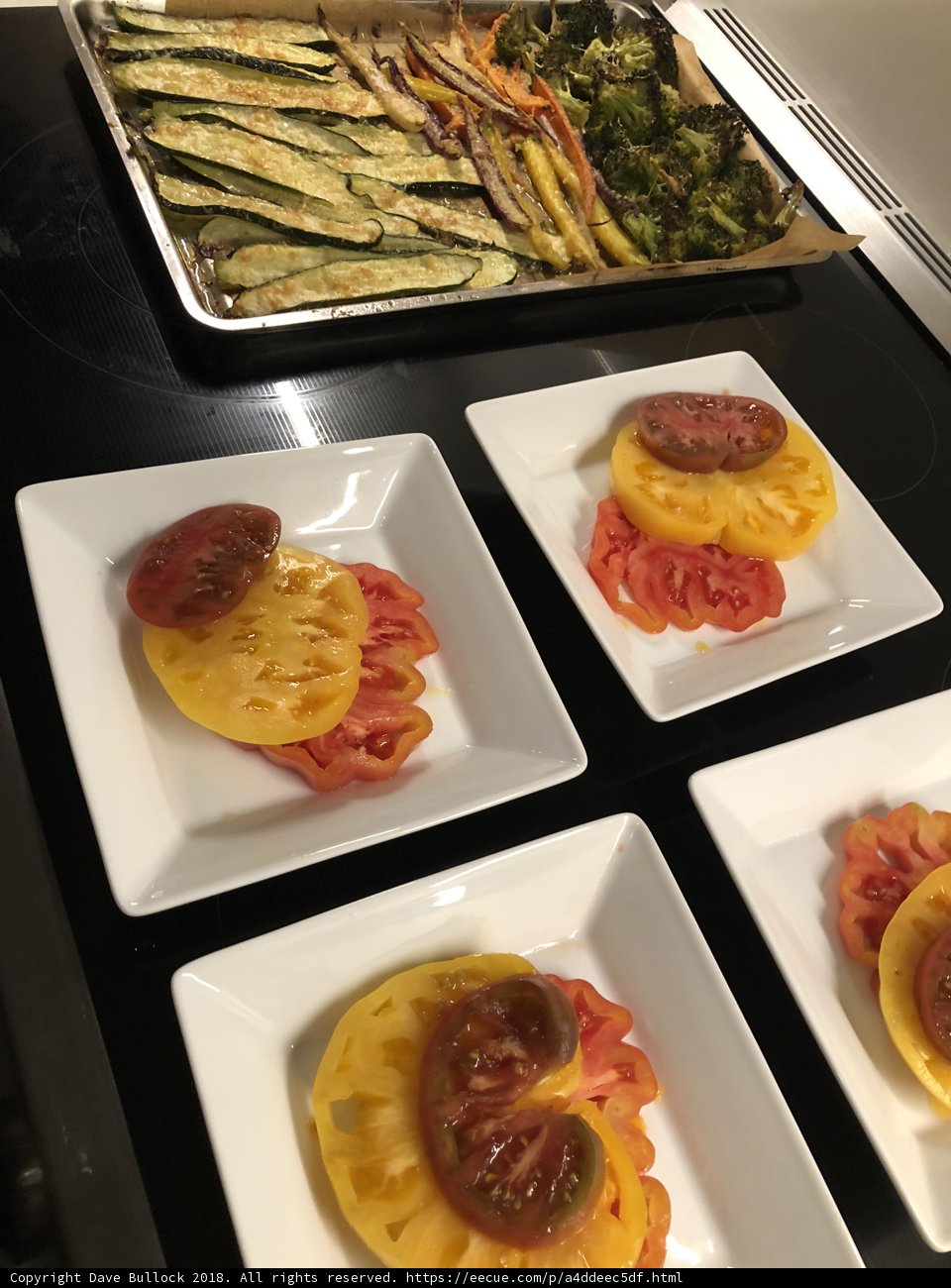 Four Plates of Delicious Food