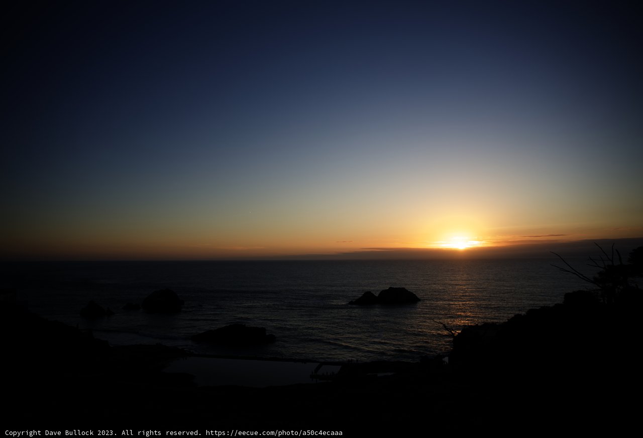 Golden Sunset at San Francisco Beach