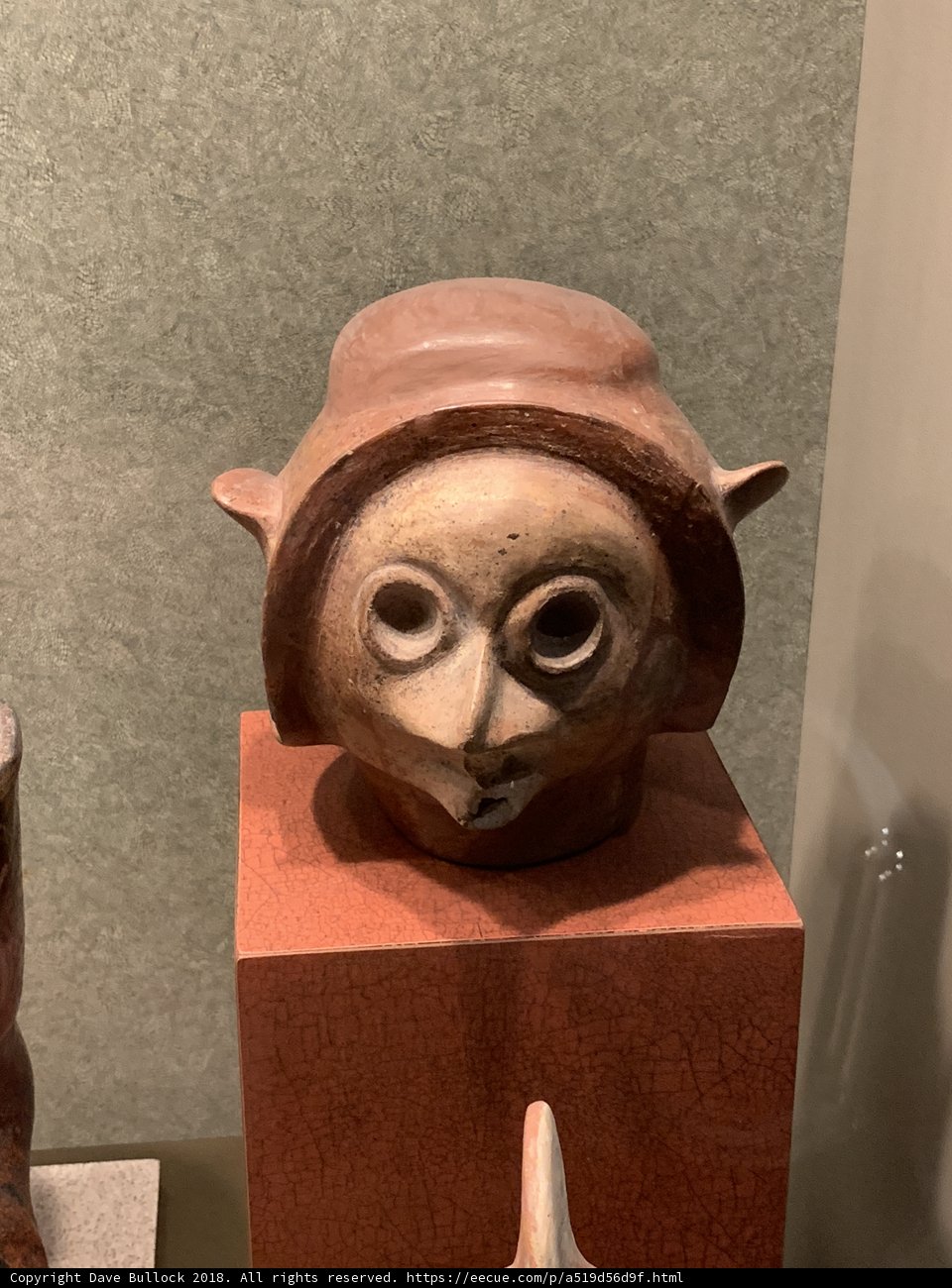 Clay head sculpture