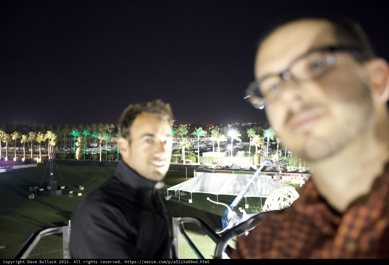 Nighttime Selfie with Urban Backdrop