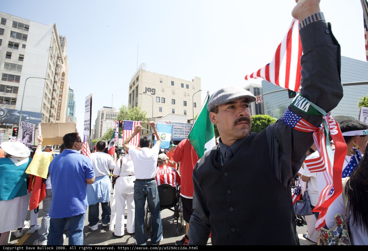 Flag Bearer at Mayday Rally
