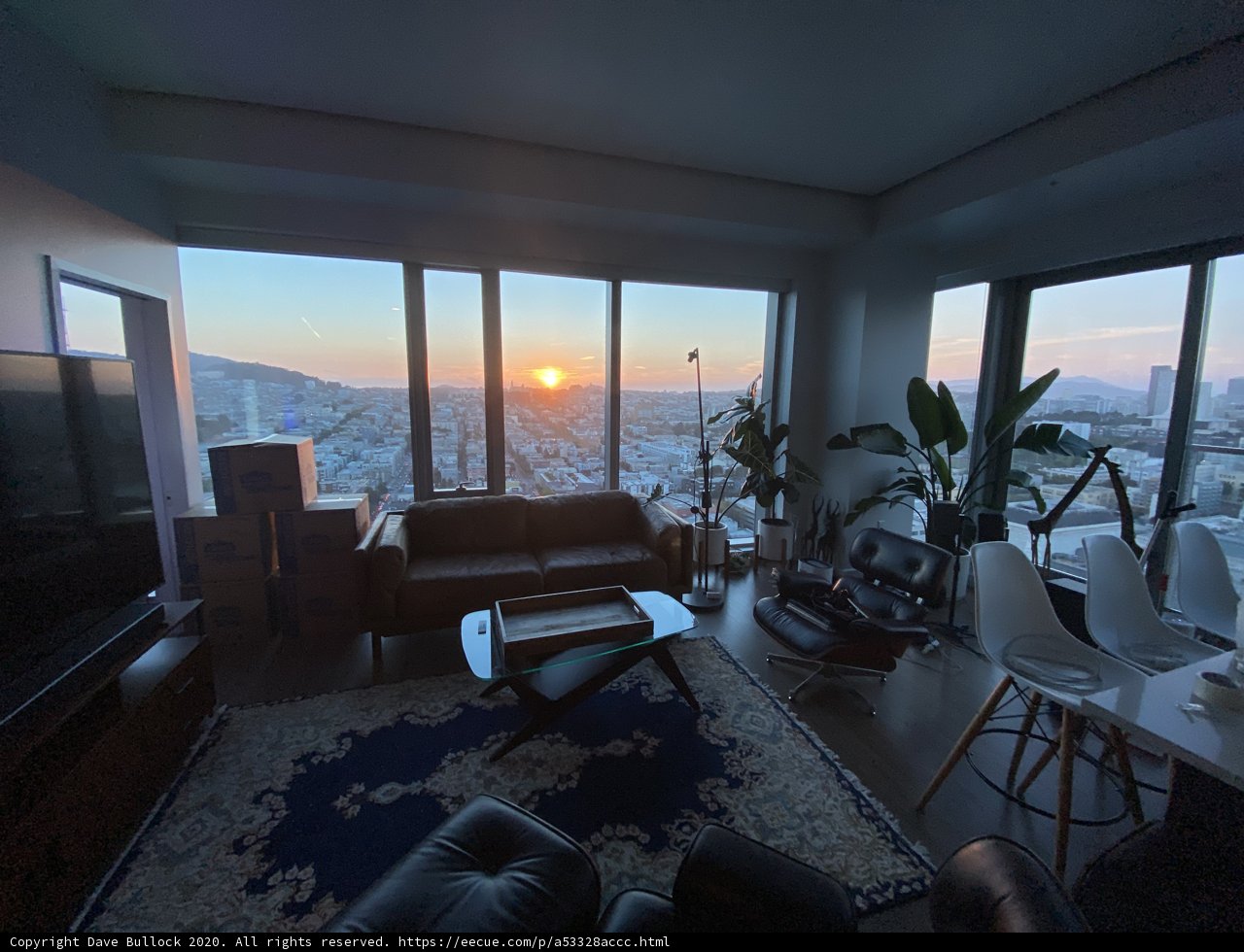 Sunset View from the Living Room