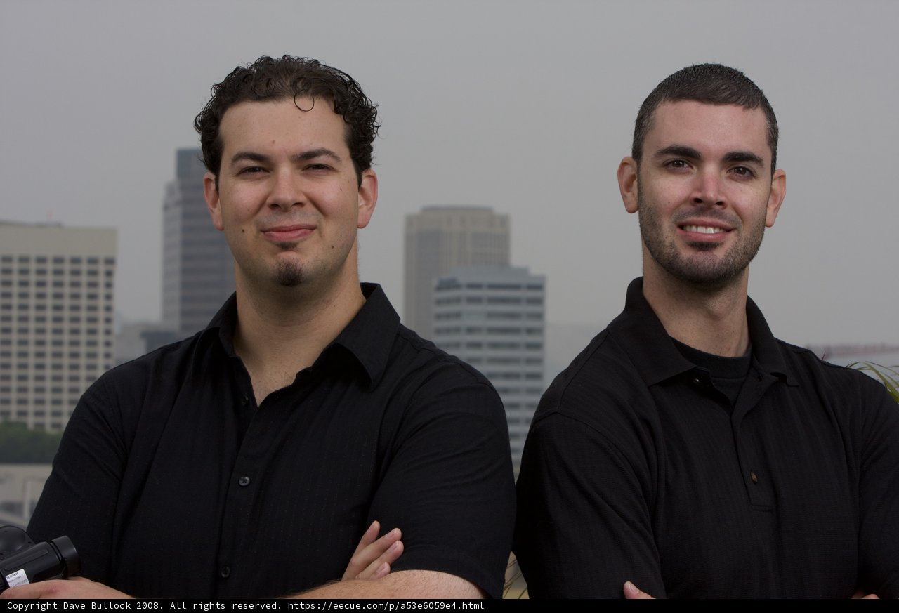 Two Men Enjoying the City View