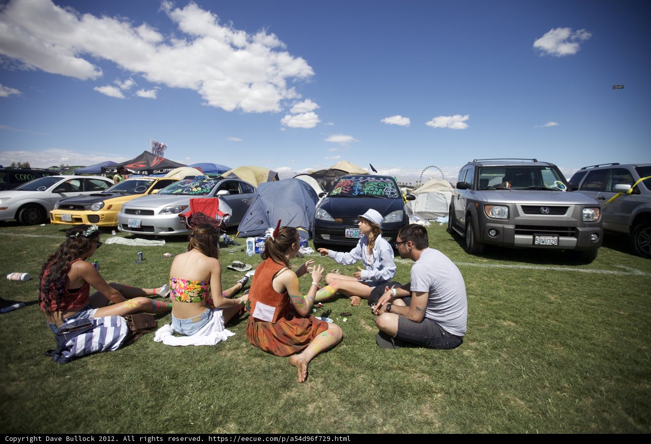 Relaxing on the Grass at Coachella