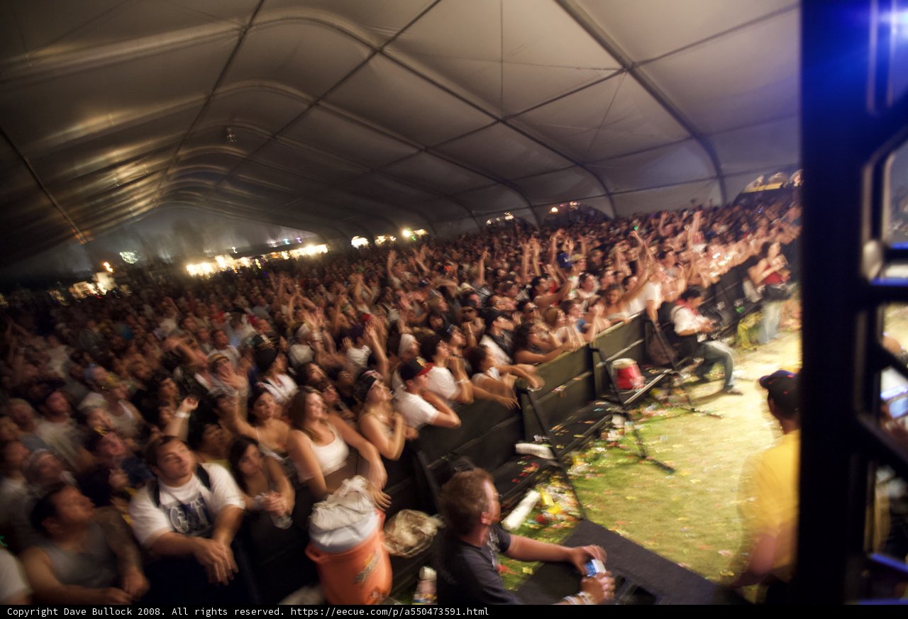 Coachella Crowd Enjoys Outdoor Concert