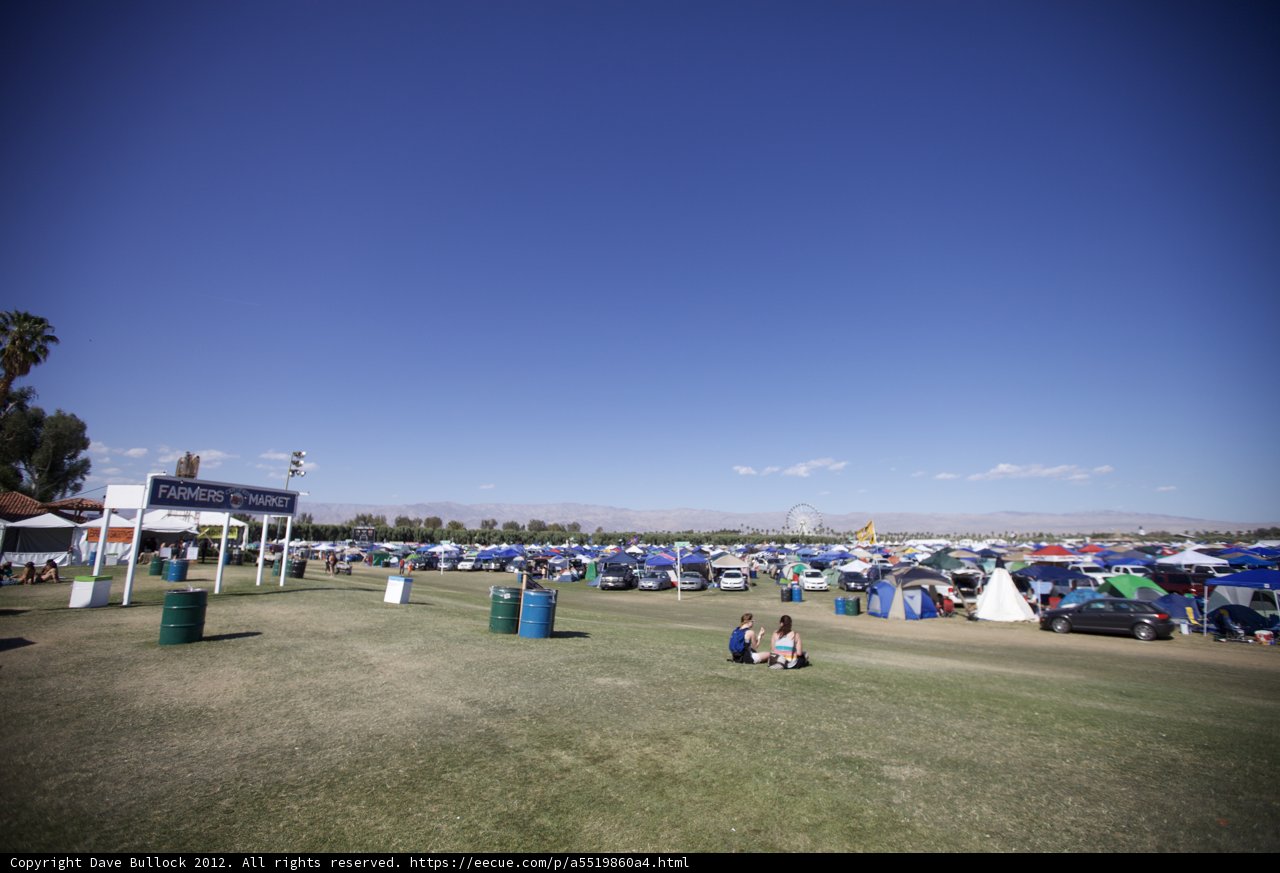 Camping in the Field at Coachella