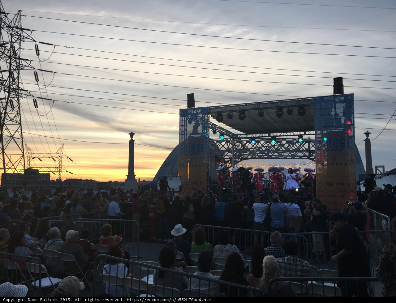 Sunset concert in the city