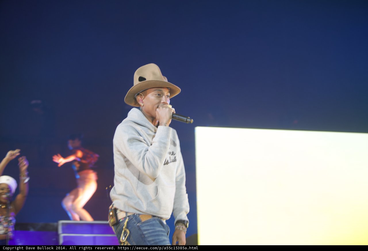 Pharrell Williams Rocks the Cowboy Look on Stage