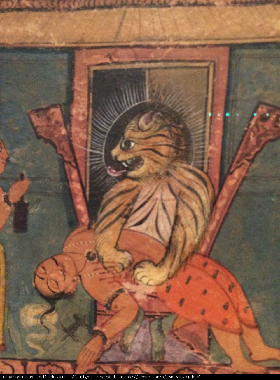 Ancient Painting of a Tiger and a Woman