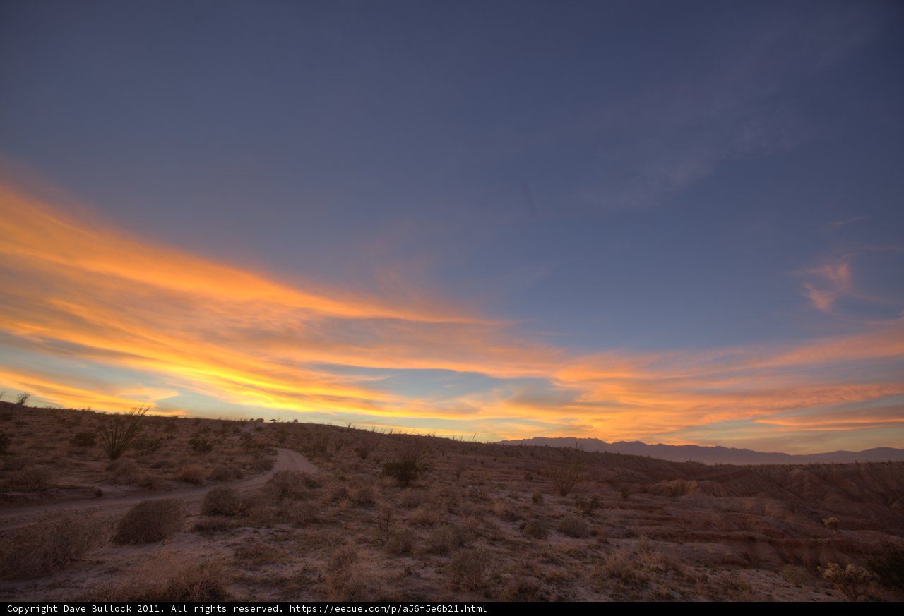 Desert Sunset with Clouds