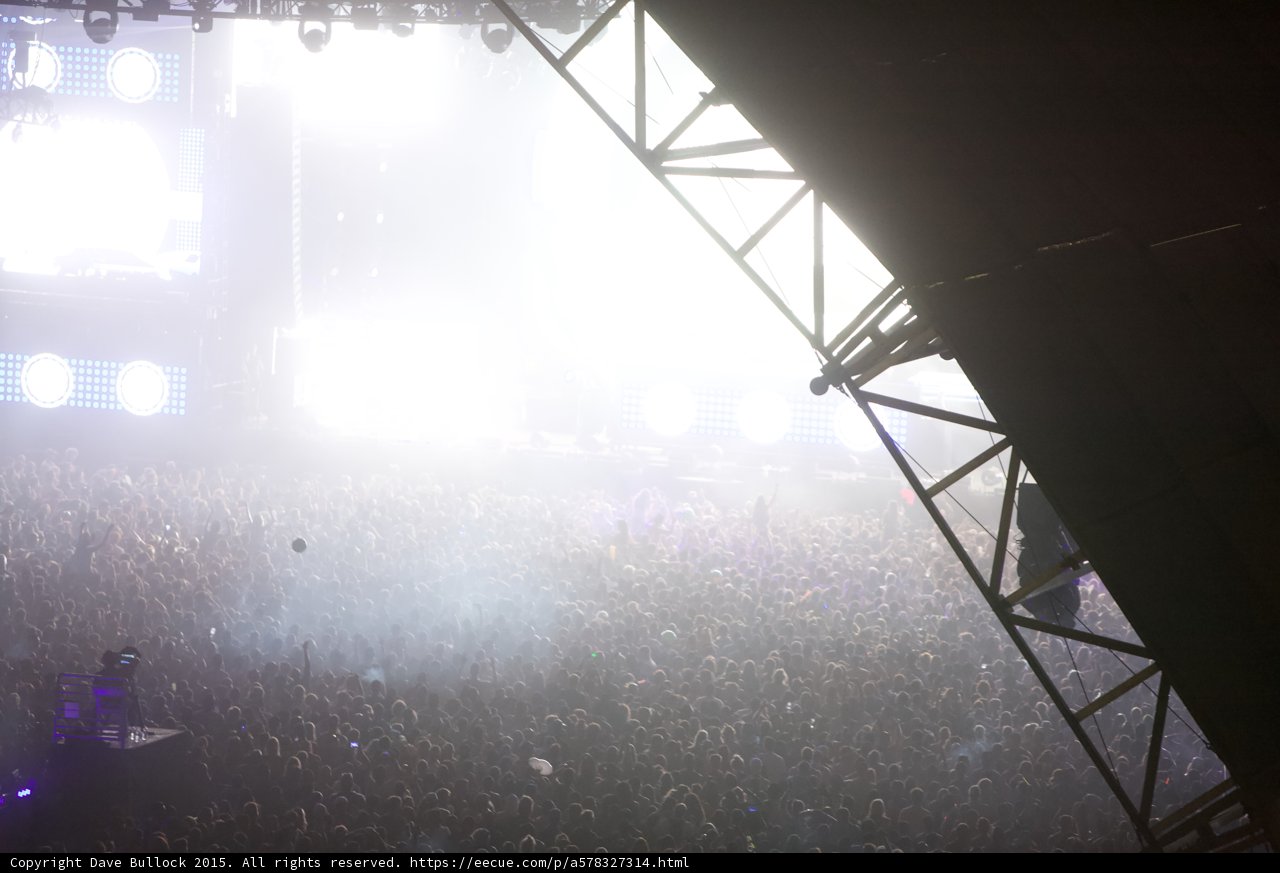 Spotlight on the Crowd at Coachella Concert