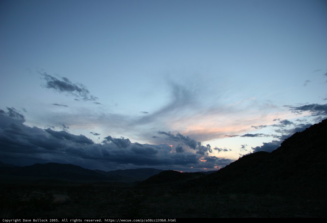 Desert Sunset with Clouds