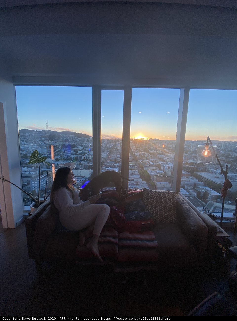 Relaxing indoors with a stunning view