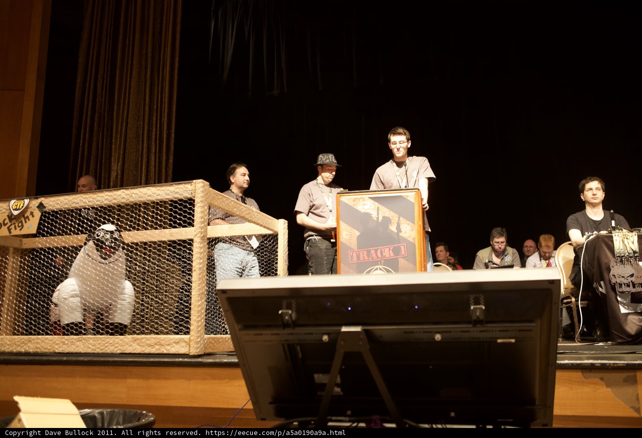 The Dog in the Cage on Stage