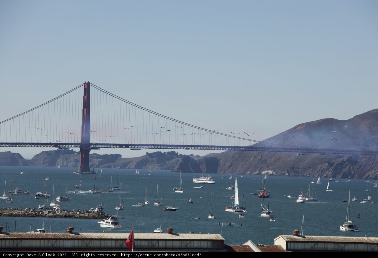 Fleet Week Air Show: Sailboats and the Iconic Golden Gate