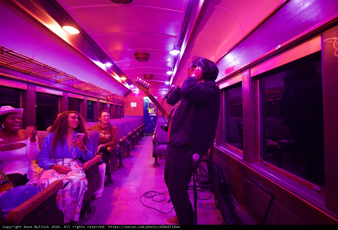 Live Blues Performance on Vintage Train Car
