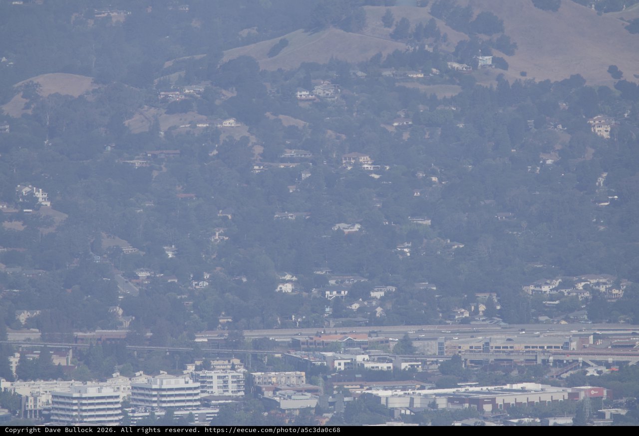 Hazy Bay Area Hillside Suburbs from Mount Diablo