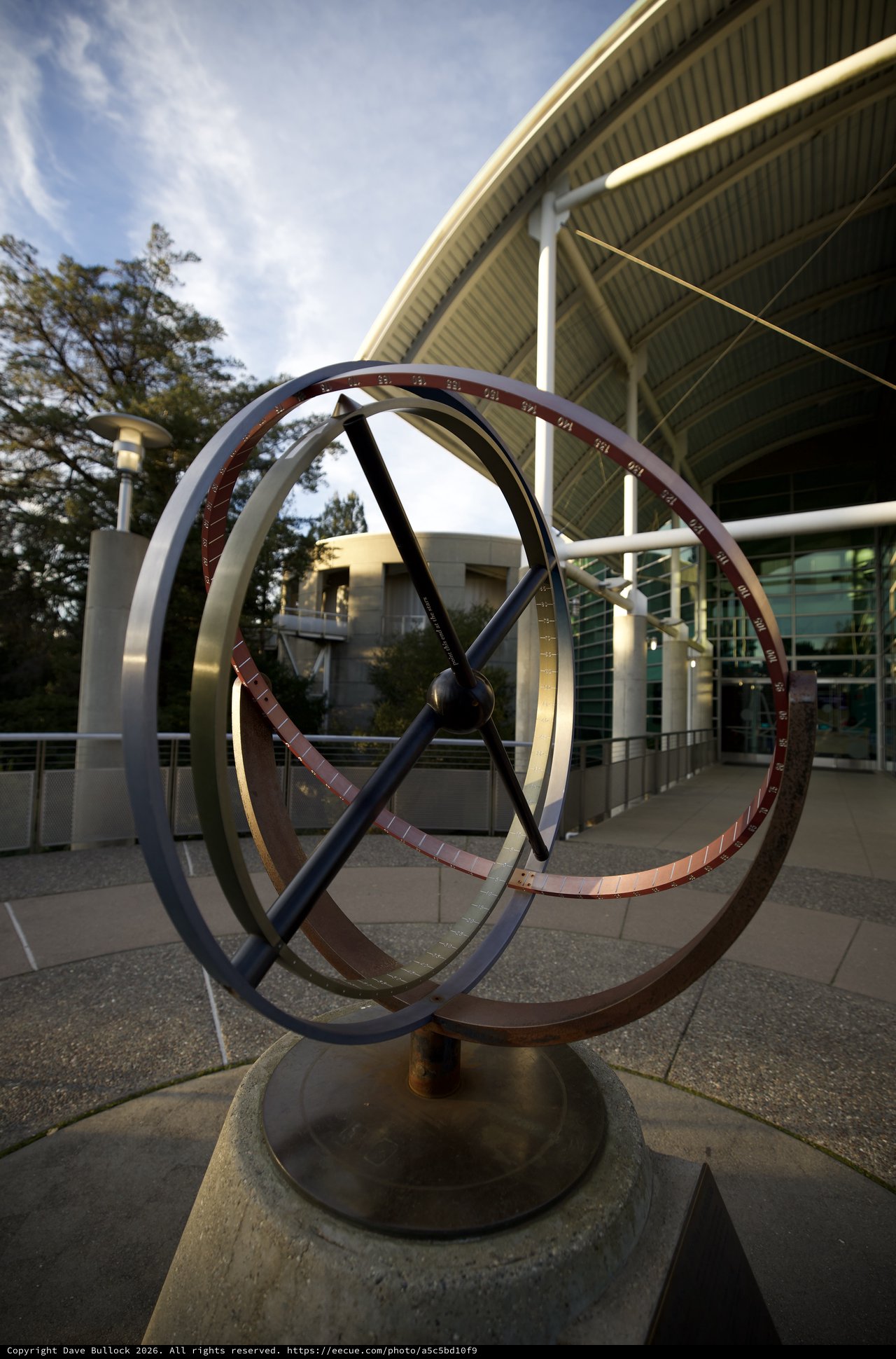 Modern Armillary Sphere Sculpture at Chabot Space Center