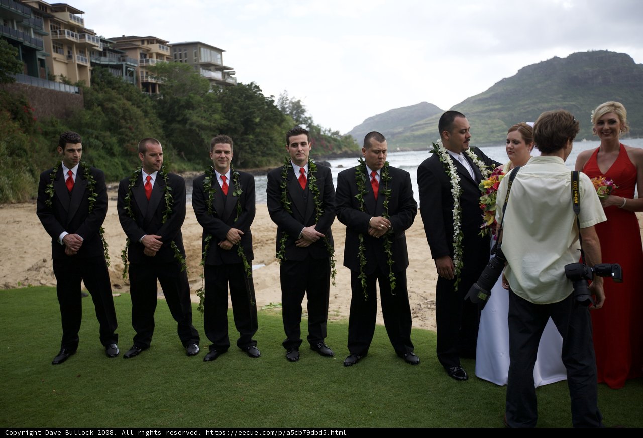 Wedding Party on a Pacific Beach