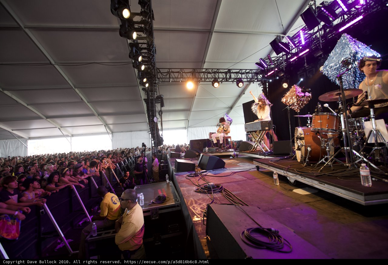 Electrifying Performance: A Band Rocks Coachella Stage