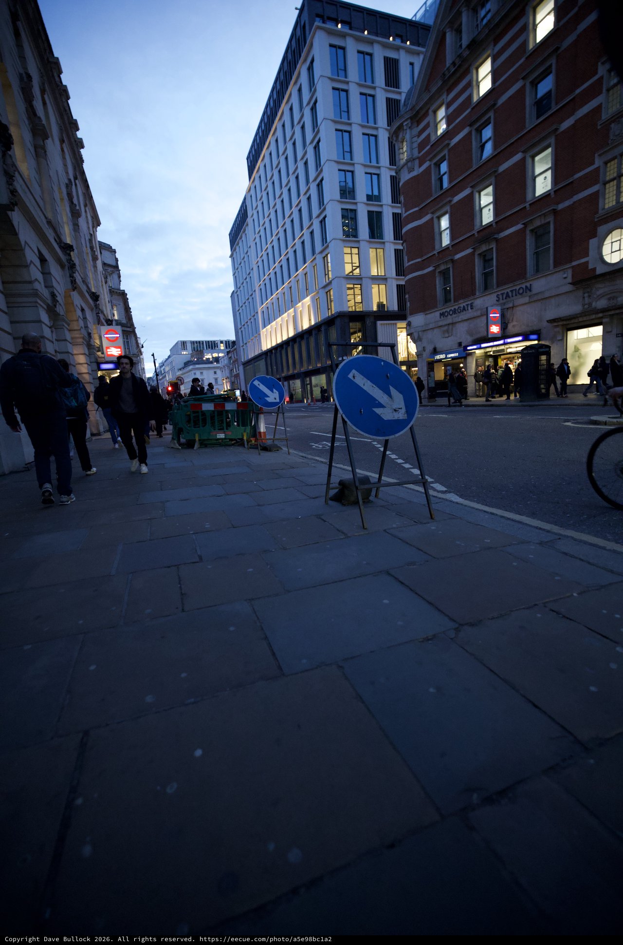 Evening Rush Near Moorgate Station in London