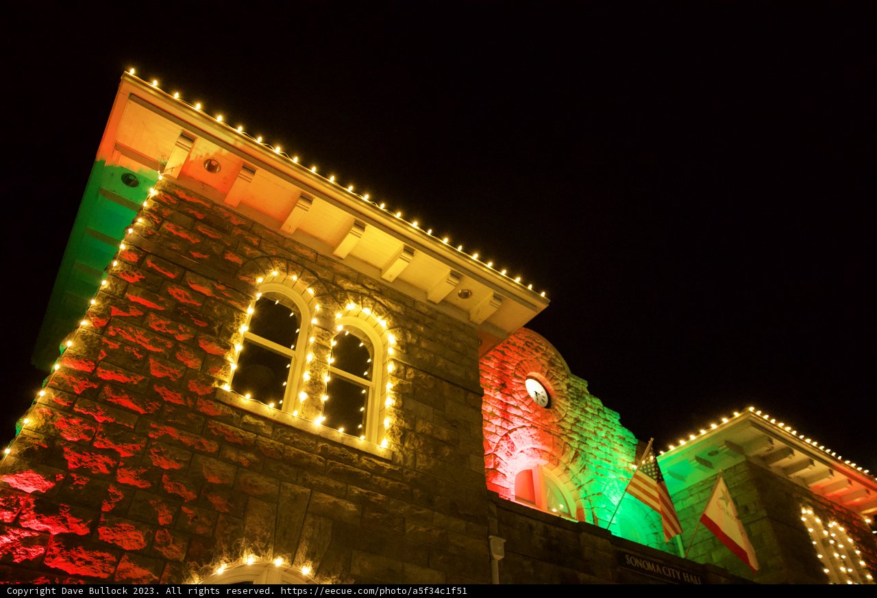 Urban Nightlight: Illuminated Architecture of Downtown Sonoma