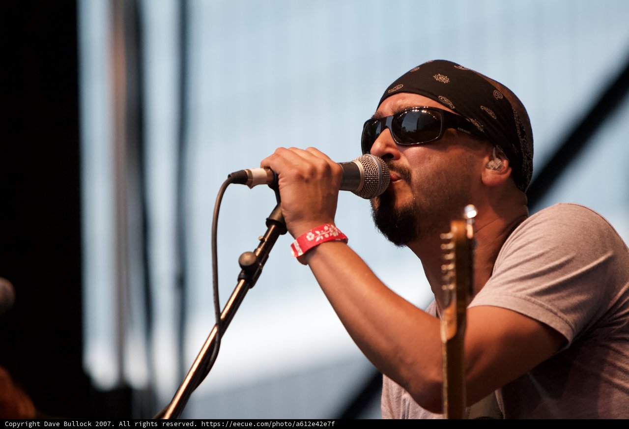 Sunglasses, Hat and Microphone