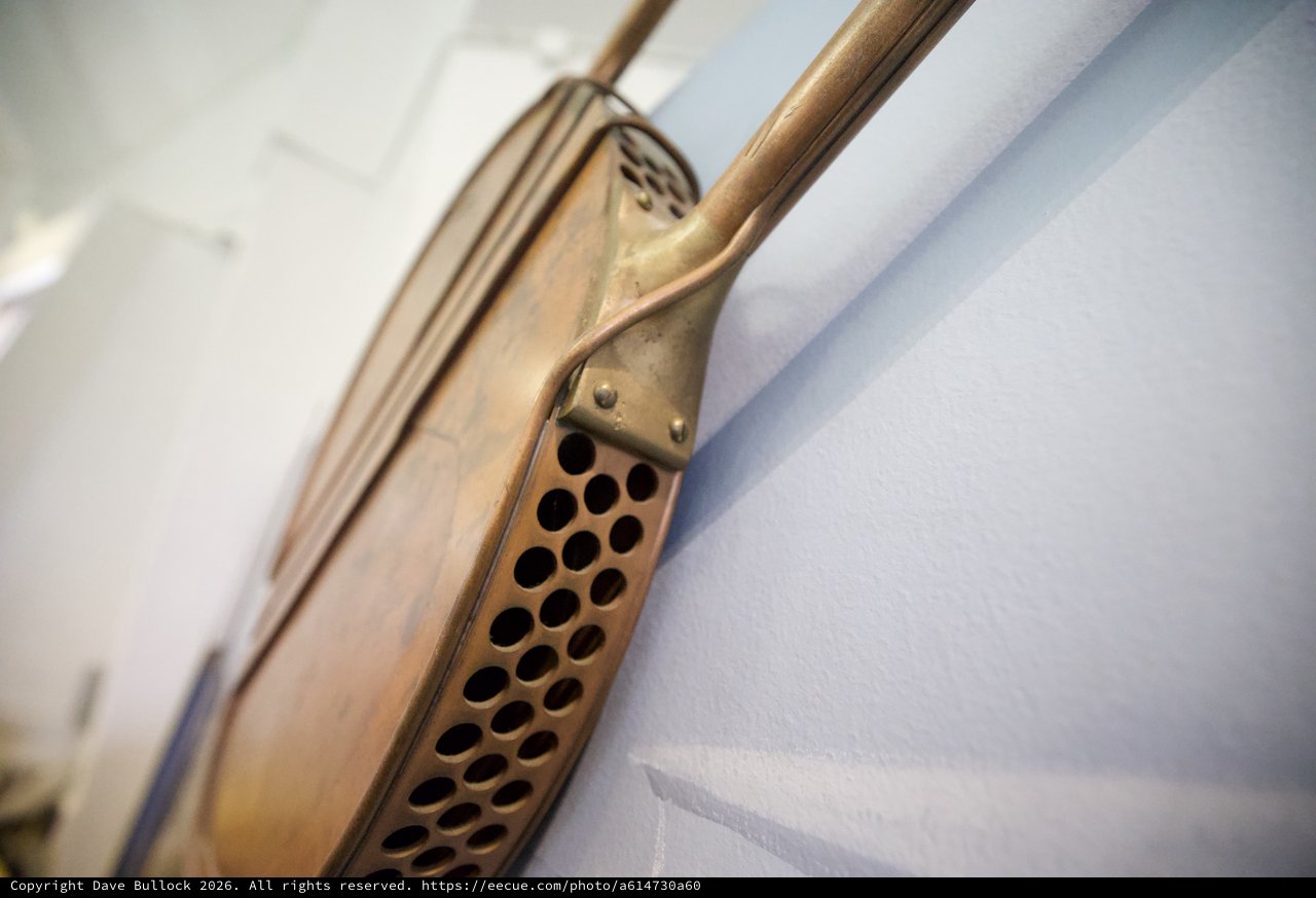 Vintage Brass Telephone Handset Close-Up Detail