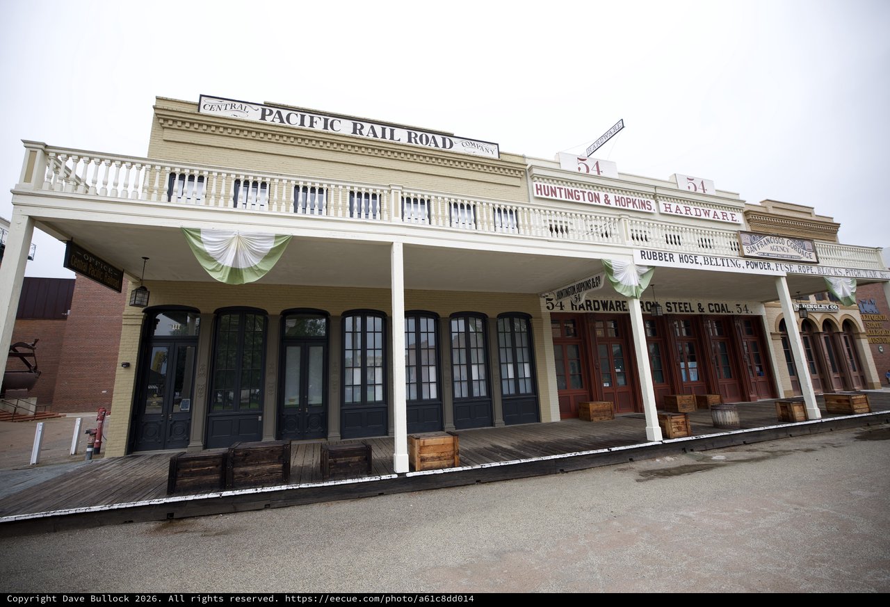 Historic Central Pacific Railroad Company Facade Replica