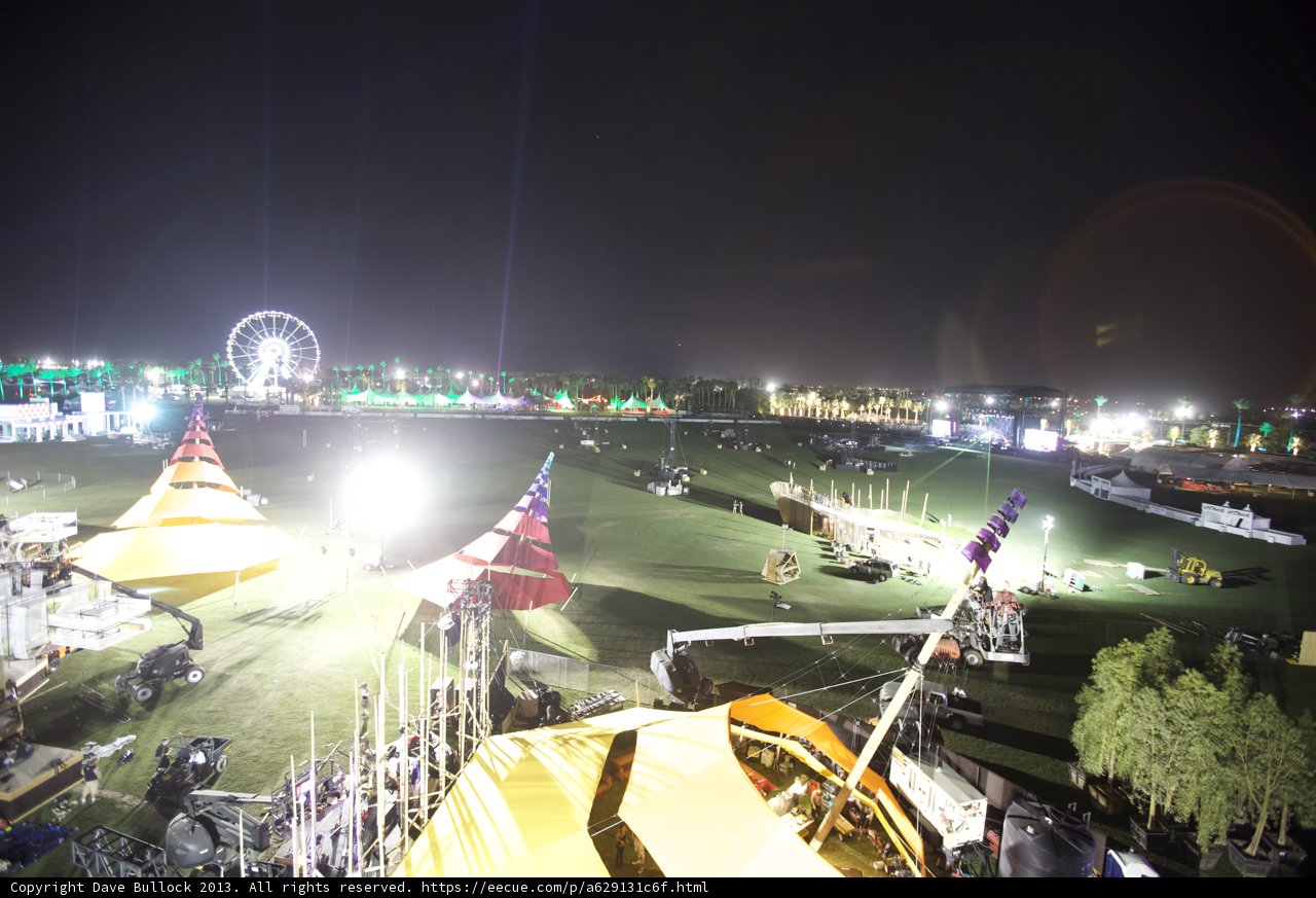 Night Sky View from Tent at Coachella