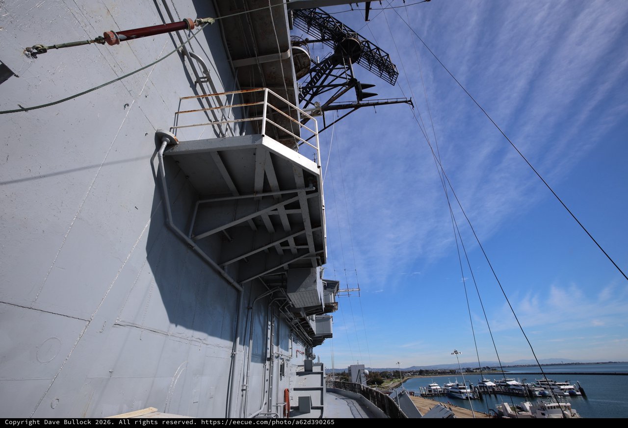 USS Hornet Aircraft Carrier Command Tower and Marina