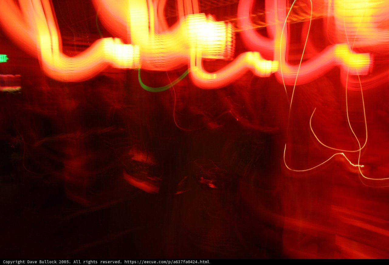 Neon Lights at the Night Club
