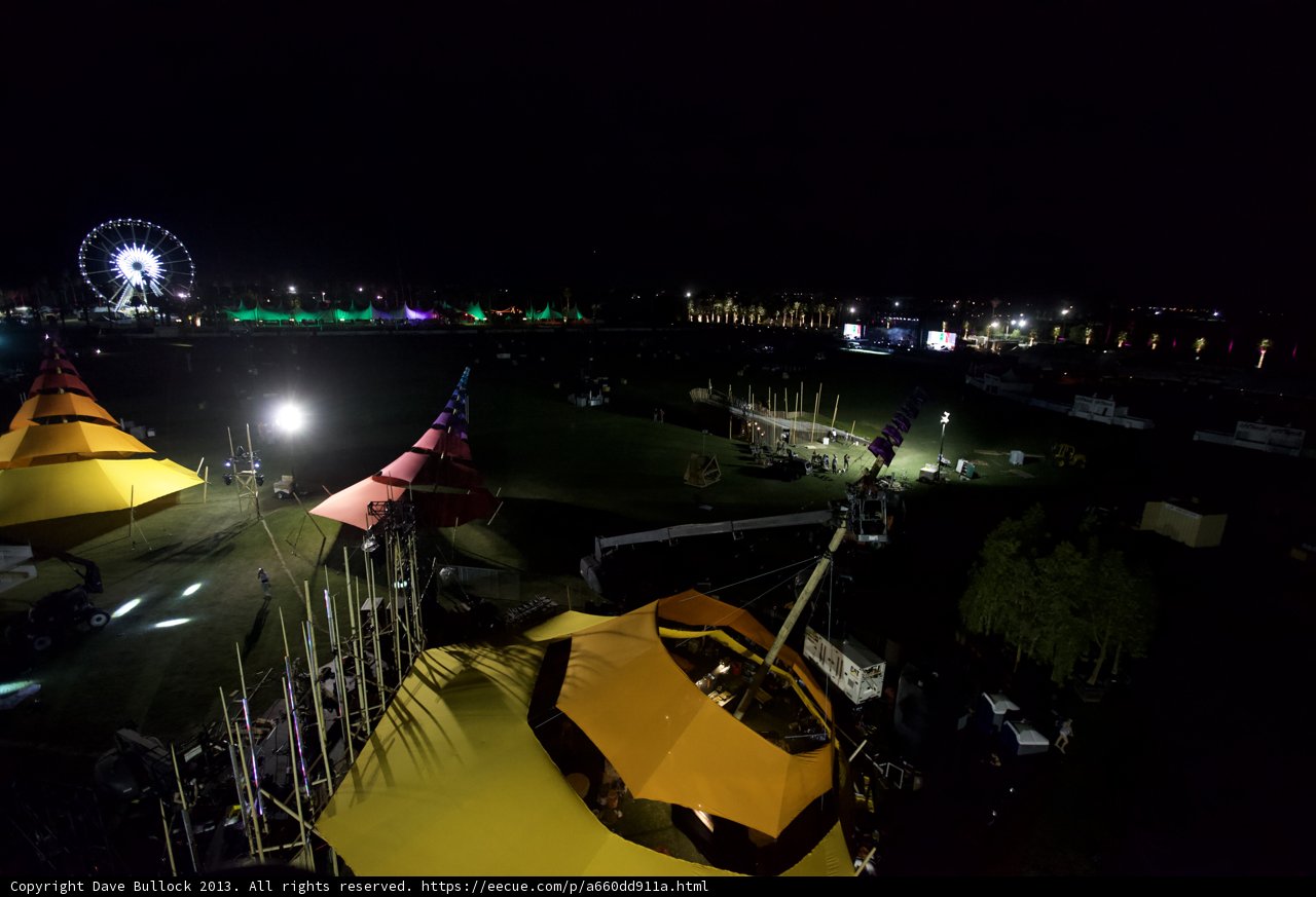 Nighttime Camping at Coachella