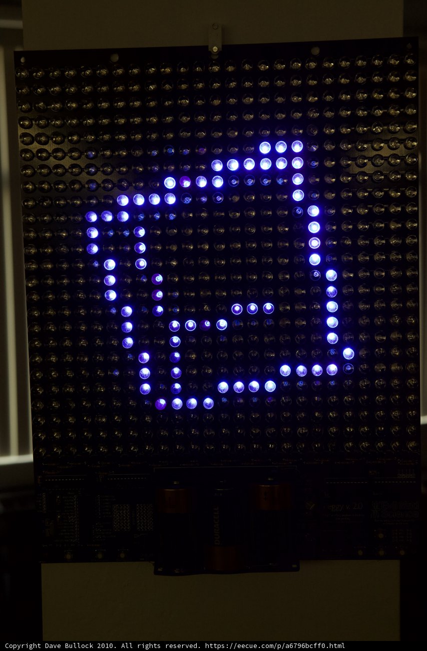 Blue Dot on Massive LED Display