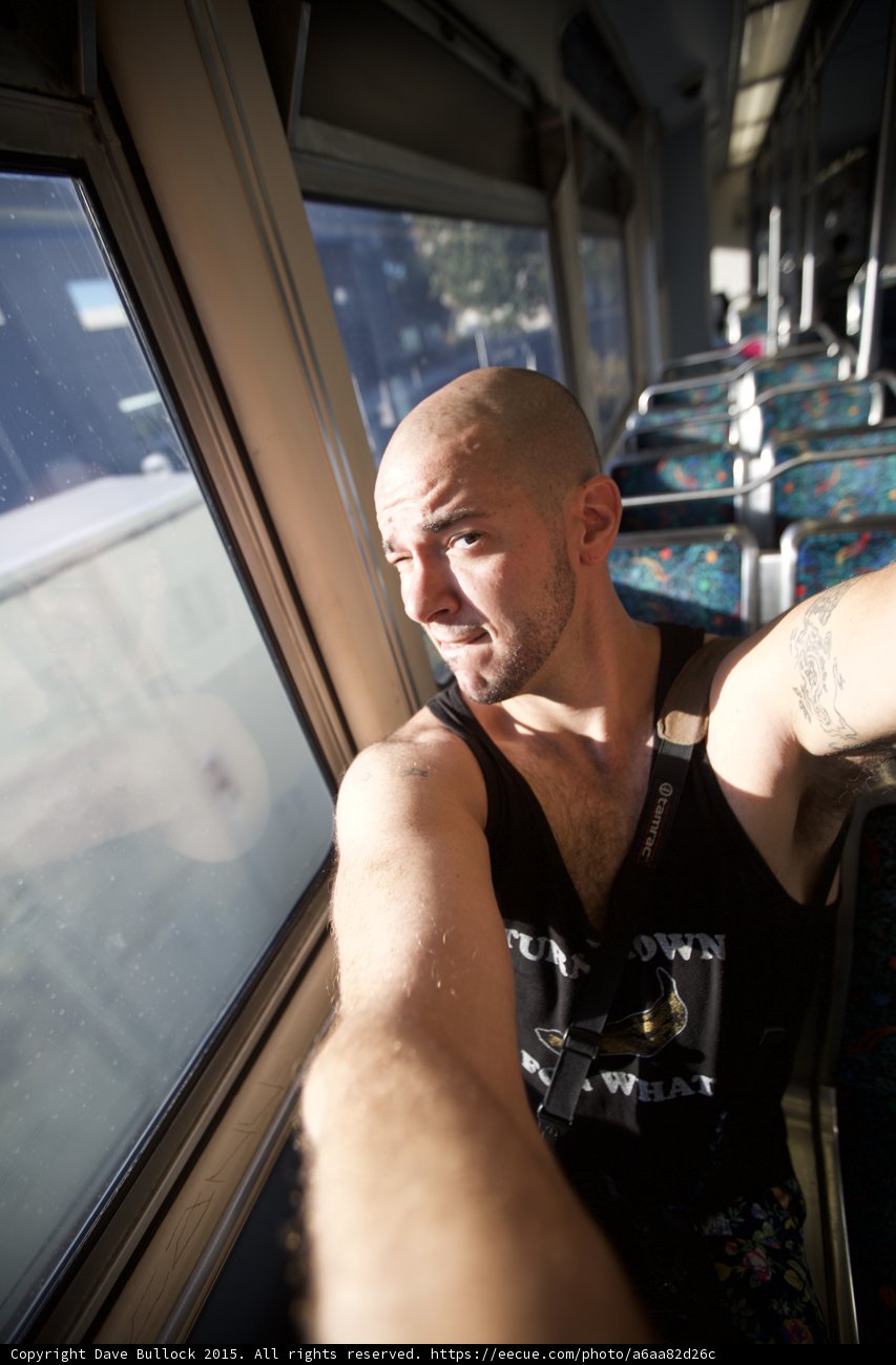 Metro Train Selfie Portrait