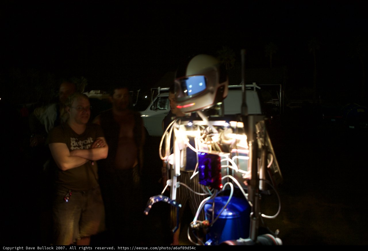 Man and Robot Under the Night Sky at Coachella 2007
