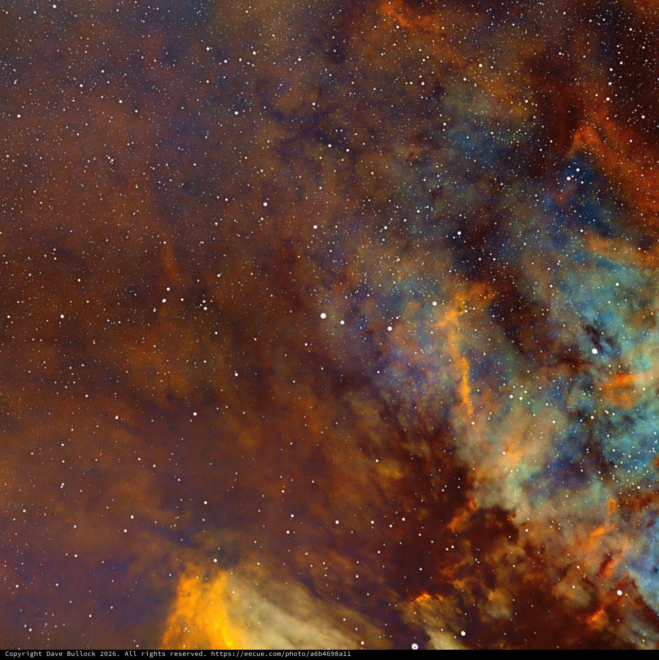 IC 5070 Pelican Nebula - Mosaic Section in SHO Palette