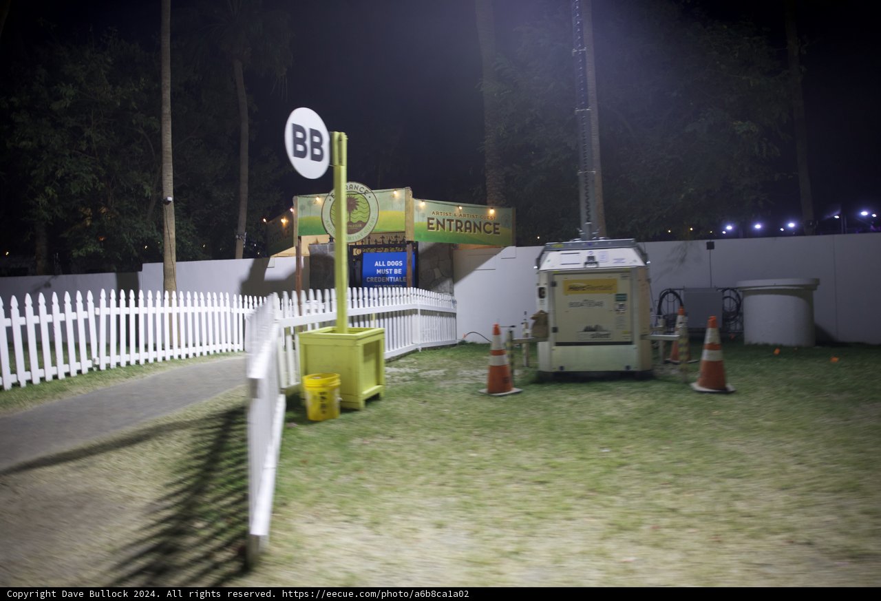 Nighttime Entry: Coachella 2024 Artist Gate