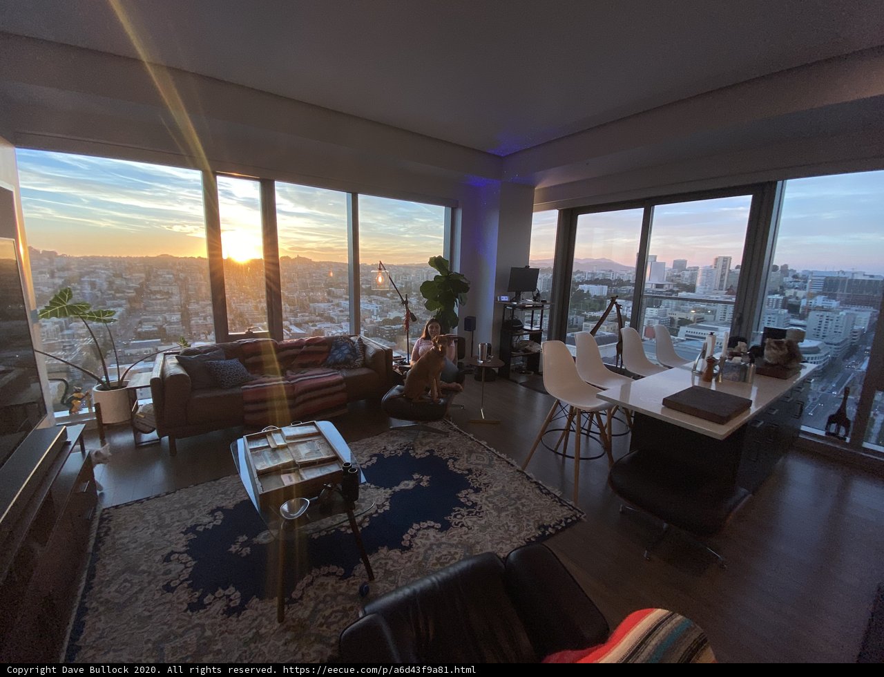 Sunset Views from the Penthouse Living Room