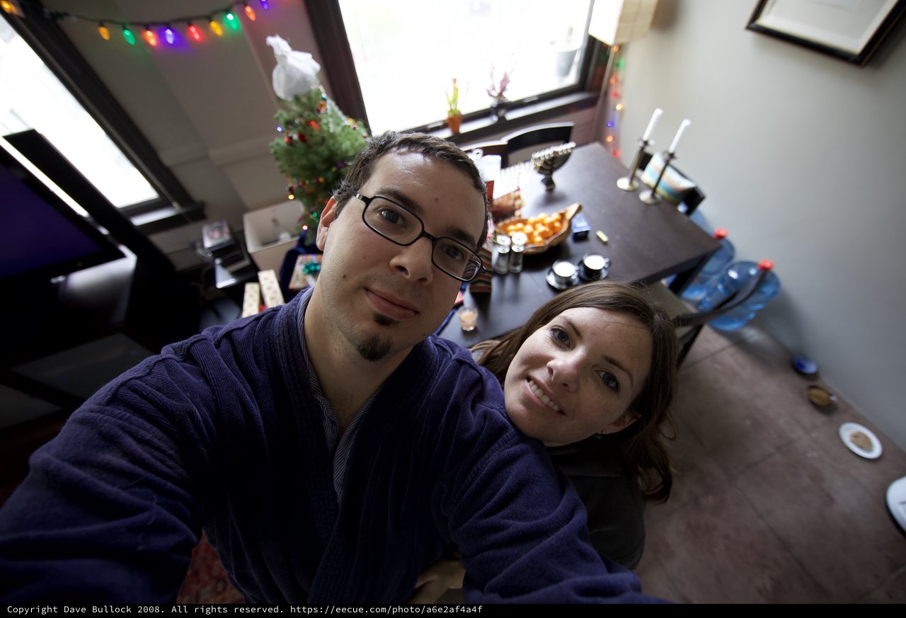 Holiday Selfie: Dave and Penelope at Christmas Dinner
