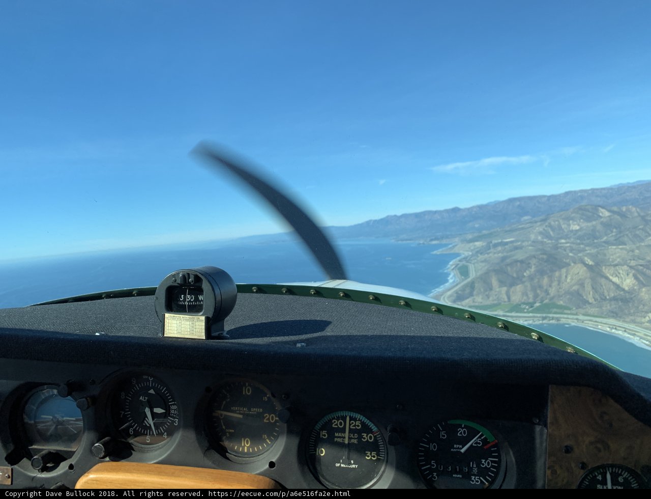 Flying over the hills