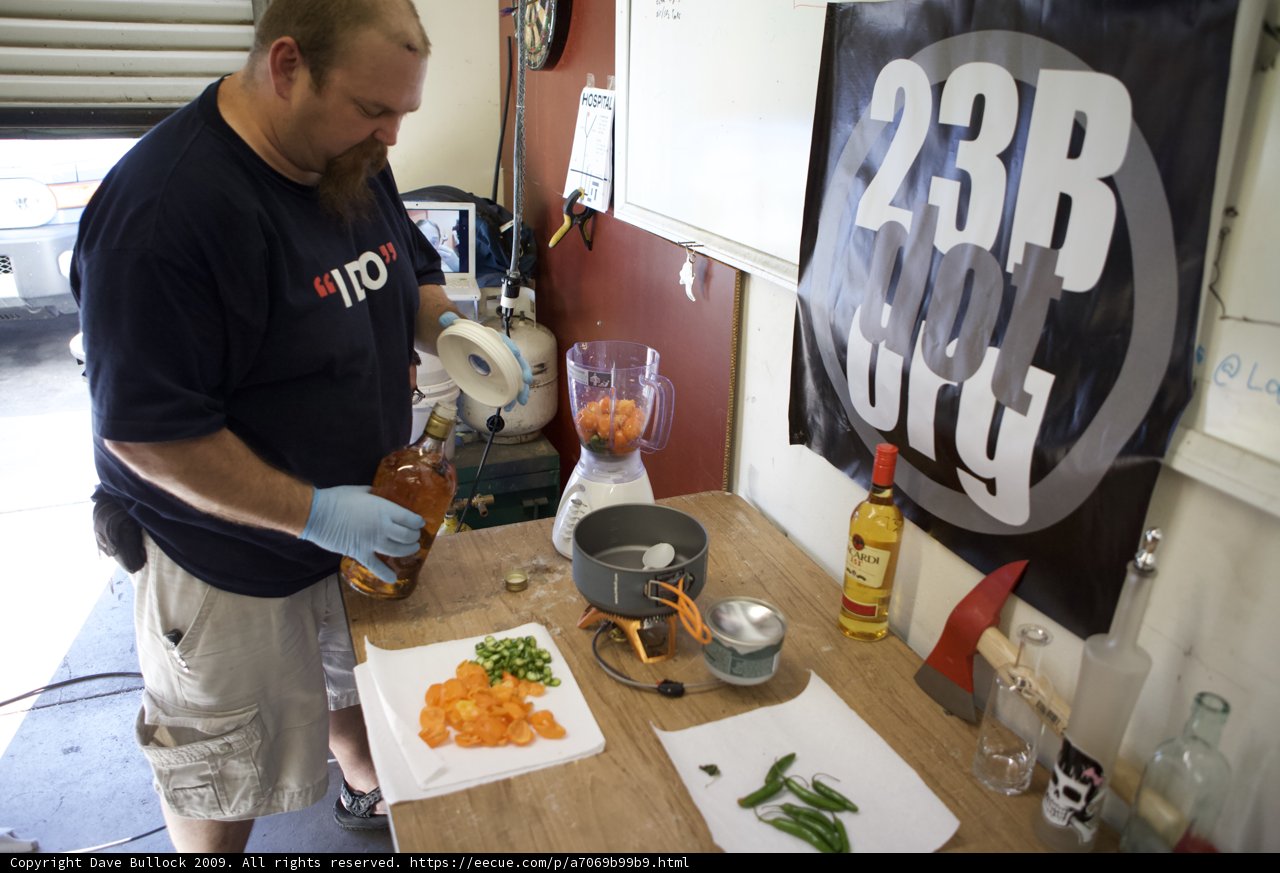 Blue Shirt Chef in Action