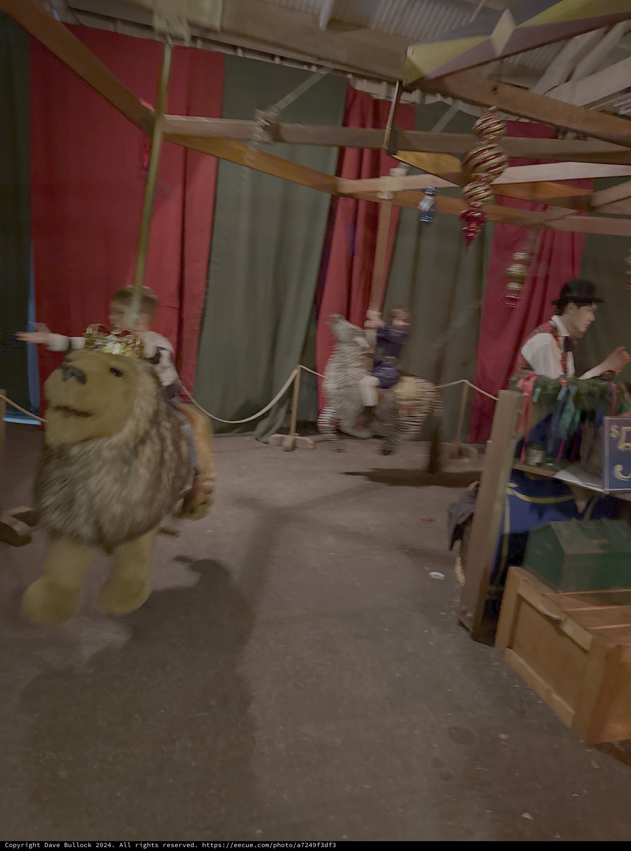 Carnival Scene with Motion-Blurred Action