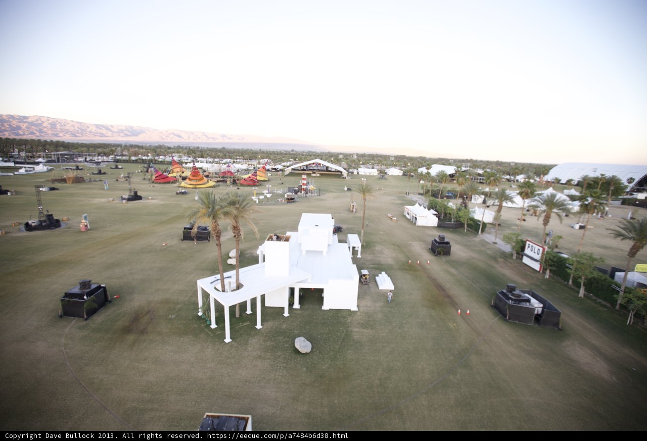 Aerial View of Coachella Camping