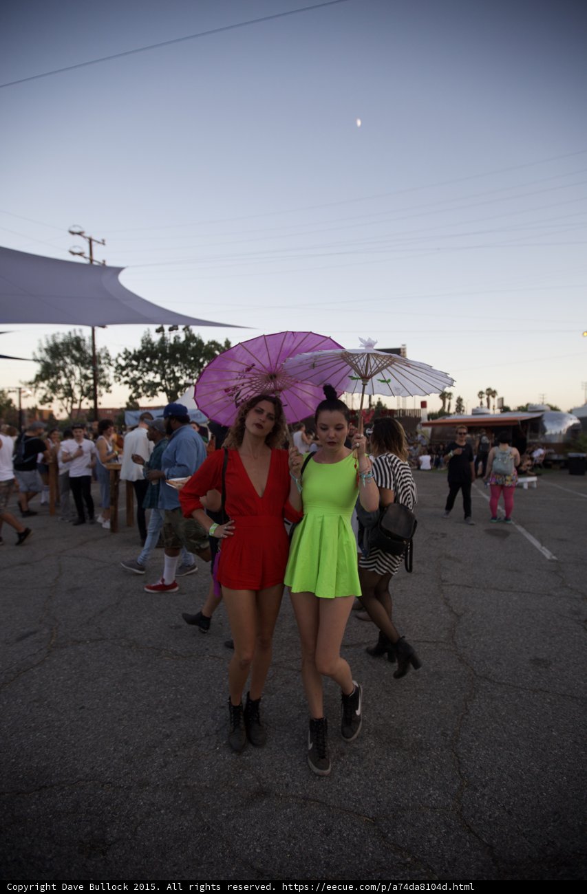 Two Women with Parasols Dusk