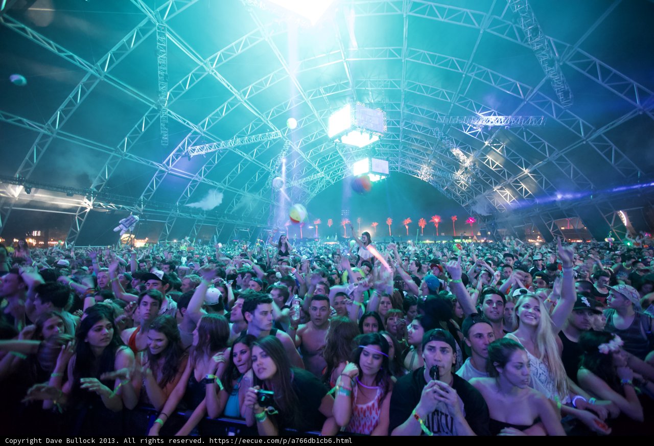 Urban concert crowd