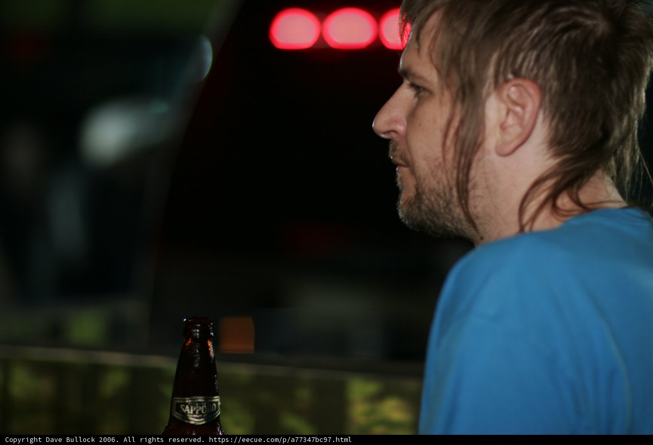A man enjoying his beer