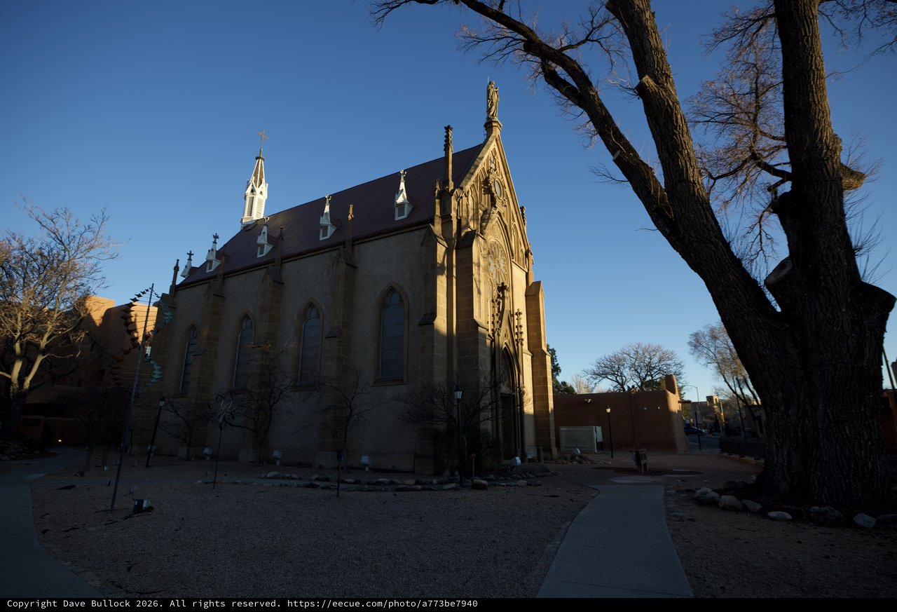 Loretto Chapel Golden Hour in Santa Fe