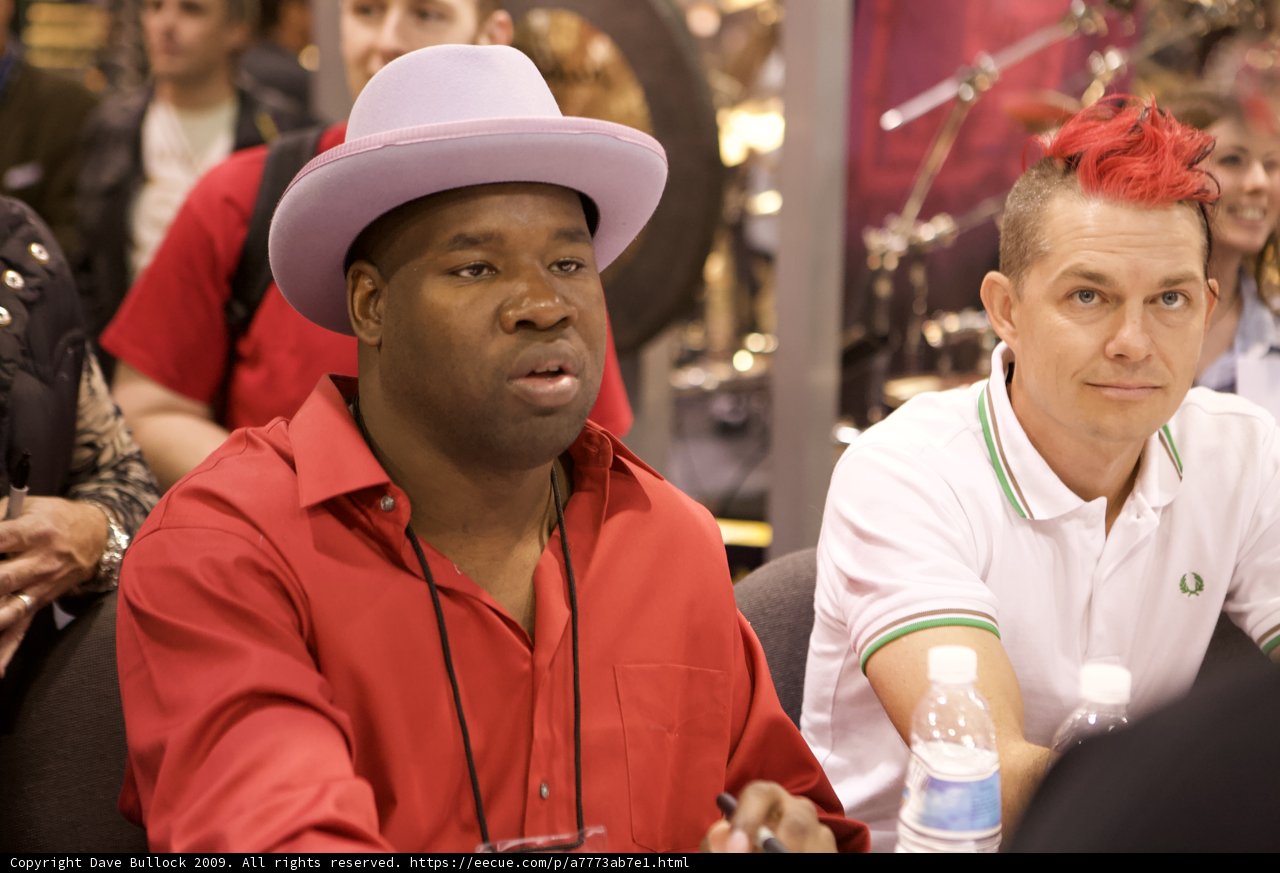Red-Clad Attendee at 2009 NAMM Convention